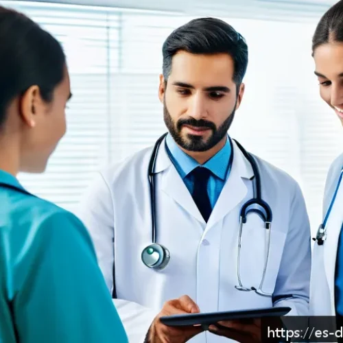 Home 30 치매관리사 실습 일지 작성법 - A professional healthcare setting showing a diverse team of medical staff—including doctors, nurses,...