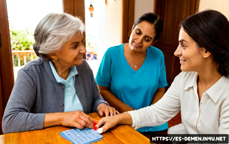 치매관리사와 타 직업의 차별점 - Photorealistic side-by-side comparison in a warm Spanish family home: a compassionate dementia care ...